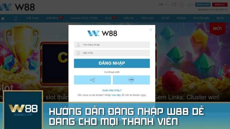 Hướng dẫn đăng nhập W88