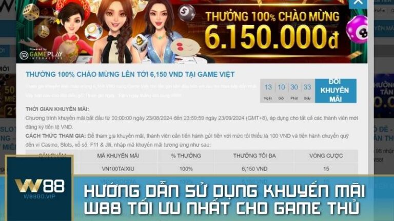 Hướng dẫn sử dụng khuyến mãi W88 tối ưu nhất cho người chơi