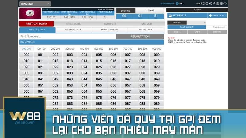 Xổ Số W88 - Những viên đá quý tại GPI đem lại cho bạn nhiều may mắn