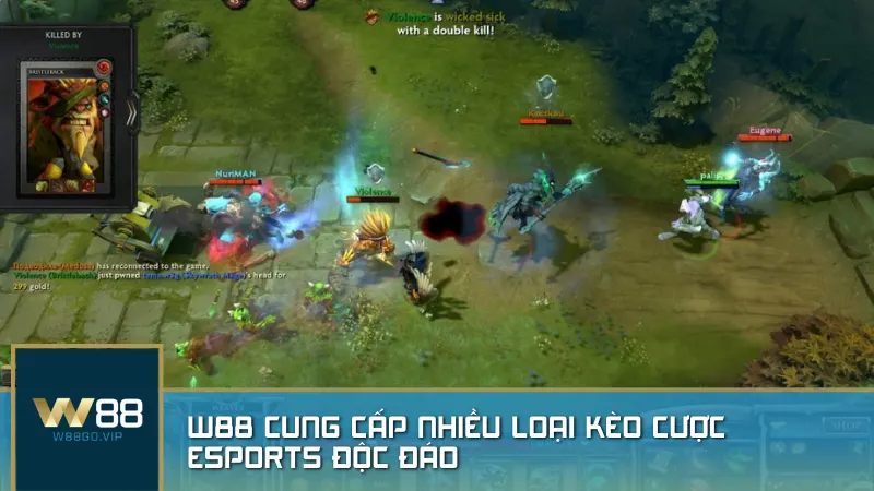 W88 cung cấp nhiều loại kèo cược esports độc đáo cho người chơi