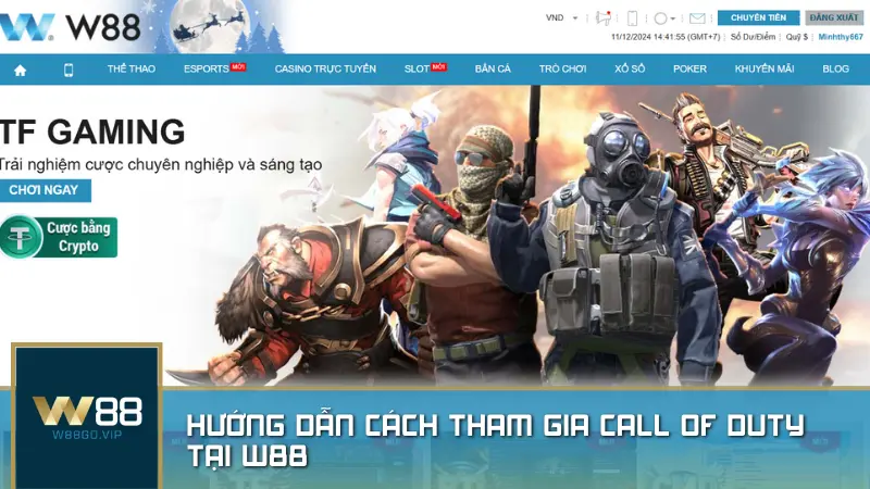 Hướng dẫn cách tham gia Call of Duty tại W88