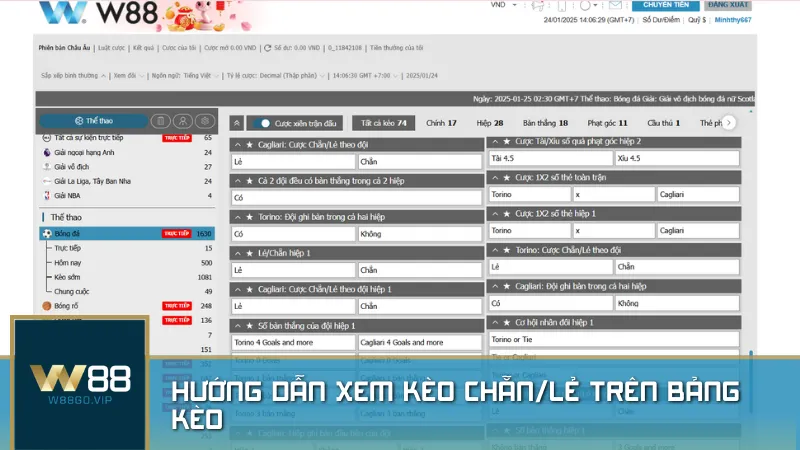 Cách đọc bảng kèo chẵn lẻ: hiểu rõ tỷ lệ cược, cách đặt cược và tối ưu hóa cơ hội thắng.