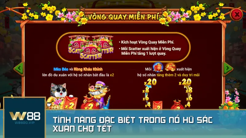 Tính năng đặc biệt trong nổ hũ Sắc Xuân Chợ Tết